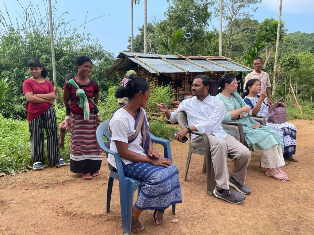 Sampath on a health field visit