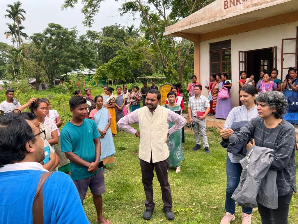 Sampath on a health field visit